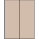 4.25" x 11" Pastel Tan Rectangular Sheet Labels