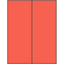 4.25" x 11" Red Rectangular Sheet Labels