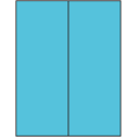 4.25" x 11" Turquoise Rectangular Sheet Labels
