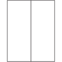 4.25" x 11" White Rectangular Sheet Labels