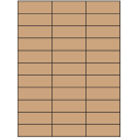 2.83" x 1" Brown Kraft Rectangular Sheet Labels