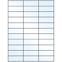 2.83" x 1" Crystal Clear Rectangular Sheet Labels