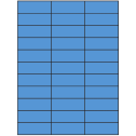 2.83" x 1" Fluorescent Blue Rectangular Sheet Labels