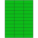 2.83" x 1" Fluorescent Green Rectangular Sheet Labels