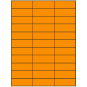2.83" x 1" Fluorescent Orange Rectangular Sheet Labels