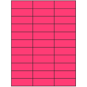 2.83" x 1" Fluorescent Pink Rectangular Sheet Labels