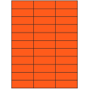 2.83" x 1" Fluorescent Red Rectangular Sheet Labels