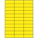 2.83" x 1" Fluorescent Yellow Rectangular Sheet Labels