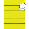 2.83" x 1" Fluorescent Yellow Rectangular Sheet Labels - Removable Adhesive