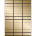 2.83" x 1" Gold Foil Rectangular Sheet Labels