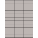 2.83" x 1" Gray Rectangular Sheet Labels