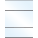 2.83" x 1" White Mid Gloss Rectangular Sheet Labels