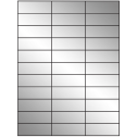 2.83" x 1" Silver Foil Rectangular Sheet Labels