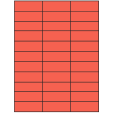 2.83" x 1" Red Rectangular Sheet Labels