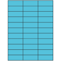2.83" x 1" Turquoise Rectangular Sheet Labels
