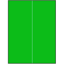 8.5" x 11" Fluorescent Green Rectangular Sheet Labels