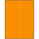 8.5" x 11" Fluorescent Orange Rectangular Sheet Labels