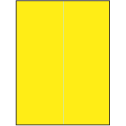 8.5" x 11" Fluorescent Yellow Rectangular Sheet Labels