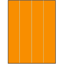 8.5" x 11" Fluorescent Orange Rectangular Sheet Labels