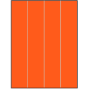 8.5" x 11" Fluorescent Red Rectangular Sheet Labels