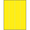 8.5" x 11" Fluorescent Yellow Rectangular Sheet Labels