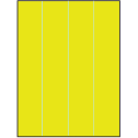 8.5" x 11" Fluorescent Yellow Rectangular Sheet Labels - Removable Adhesive