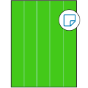 8.5" x 11" Fluorescent Green Rectangular Sheet Labels - Removable Adhesive
