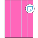 8.5" x 11" Fluorescent Pink Rectangular Sheet Labels - Removable Adhesive