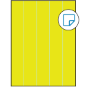 8.5" x 11" Fluorescent Yellow Rectangular Sheet Labels - Removable Adhesive