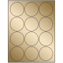 2.5" Gold Foil Circular Sheet Labels