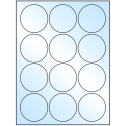 2.5" White Premium High Gloss Circular Sheet Labels