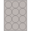 2.5" Gray Circular Sheet Labels