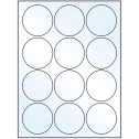 2.5" White Mid Gloss Circular Sheet Labels