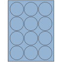 2.5" Pastel Blue Circular Sheet Labels