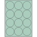 2.5" Pastel Green Circular Sheet Labels