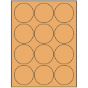 2.5" Pastel Orange Circular Sheet Labels