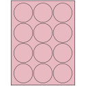 2.5" Pastel Pink Circular Sheet Labels