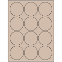 2.5" Pastel Tan Circular Sheet Labels