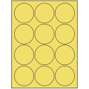 2.5" Pastel Yellow Circular Sheet Labels