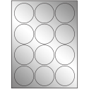 2.5" Silver Foil Circular Sheet Labels