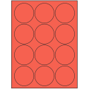 2.5" Red Circular Sheet Labels