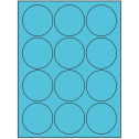 2.5" Turquoise Circular Sheet Labels