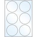 3.33" Crystal Clear Circular Sheet Labels