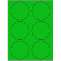 3.33" Fluorescent Green Circular Sheet Labels