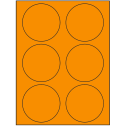 3.33" Fluorescent Orange Circular Sheet Labels