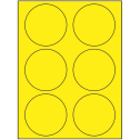 3.33" Fluorescent Yellow Circular Sheet Labels