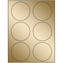 3.33" Gold Foil Circular Sheet Labels