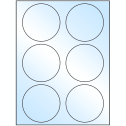 3.33" White Premium High Gloss Circular Sheet Labels