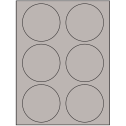 3.33" Gray Circular Sheet Labels