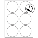 3.33" Blockout Circular Sheet Labels